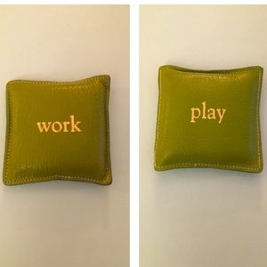 Cutest Work/Play 2-sided Leather Paper Weight